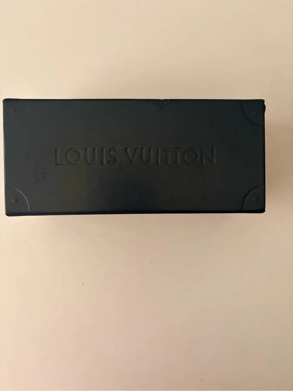 Louis Vuitton Navy Accessory Box with Beige Suede Interior